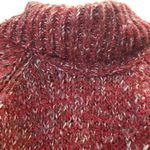 Urban Outfitters {S}  Turtleneck Bell Sleeve Marbled Red Maroon Knit Sweater Photo 3