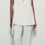 ZARA blazer vest coat cream waistcoat with vents Photo 12