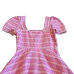 Love Shack Fancy  Drella Mini Dress Pink Lace Trim Short Sleeve Size 00 Women's NWT Photo 8