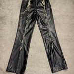 Frederick's of Hollywood Fredericks Hollywood Pleather Lace Up Pants Vintage Y2K 2000s Dress Up Halloween Photo 0