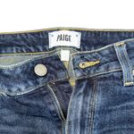 Paige Margot Short Dark Wash Cut Out Raw Hem Denim High Rise Shorts 29 Photo 2