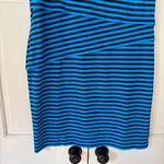 J. McLaughlin Nicola Blue Stripe Dress Size XL Tank Dress Tiered Catalina Cloth Photo 5
