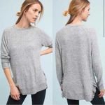 Anthropologie Like New  Postmark Gia Split Ruffle Hem V-Neck Sweater Photo 1
