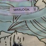 Miss Look Giraffe with Birds Light Blue Floral Whimsical T-Shirt Plus Size 3X Photo 4