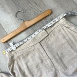 Abercrombie & Fitch Pants linen tailored straight leg womens Beige size 8 short Photo 3