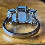 Genuine Aquamarine Sterling Silver Ring Size 9 Blue Photo 4