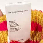 Anthropologie  Orange Ribbed Stripe Cuff Beanie One Size NEW Photo 3