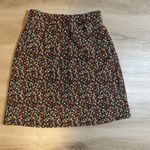 LE LIS COLLECTION Floral Print A Line Skirt Womens Zip Pockets Black Multi Color Size M Photo 5