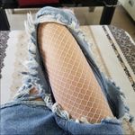 Womens One Size White High Waist Fishnet Stockings Sexy Lingerie Hosiery Photo 2