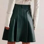 Free People NWT We the Free by  Vegan Pleated Mini Skirt Topiary Green size 2 Photo 1
