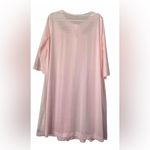 Vintage Lorraine PINK Nylon Floral Embroidered Nightgown Size Large Ice Pink GUC Photo 11