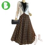 Muses By Shop OFF WHTIE WITH BLACK AND SILVER BEADING CROPPED BLAZER (M) Photo 1