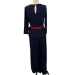 Boden Isla Wrap Jumpsuit Navy Blue / Red Size US 8R Blue Photo 6