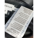 Good American  Women's Black High Rise Faux Leather Vegan Trousers Pants Size 4 Photo 3