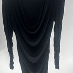 Marciano Vintage  Black Long Sleeve Draped‎ Cowl Neck Dress Size M Photo 0