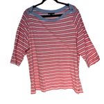 Tommy Hilfiger  Womens Striped Knit Top Boat Neck Button Detail Size 2X Photo 7