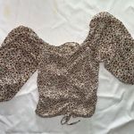 Cute Summer Dressy Cinched front top Brown Photo 0
