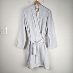 NWT Daydream by Berkshire Quilted Robe Light Grey Pockets Cotton Blend Size L Size L Photo 6