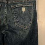 Mother The Outsider Crop Distressed Jeans Crazy Like A Fox Size 25 Blue Photo 2