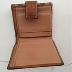 Coach Vintage  Leatherware Trifold Wallet in Jacquard Fabric in Tan and Brown Photo 6