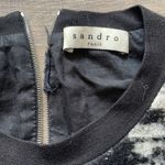 Sandro  Short Sleeve Wool Abstract Top Photo 3