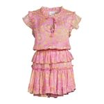 MISA Los Angeles NWT Lilian Split-Neck Floral Ruffle Mini Dress Size Large Photo 4