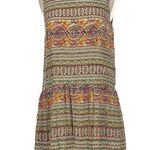 Hemant & Nandita Beaded Drop Waist Shift Mini Dress in Multicolor Size 4 Tan Photo 0