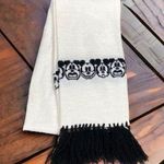 Disney  Scarf Black White Mickey Mouse Christmas Long Winter Womens 60in Fringe Photo 0