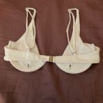Zaful Push Up Plunge Ribbed White Bikini Top Photo 1
