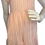 Calixta Gorg Pink Plaid Ruffle Dress Size Small .#87 White Photo 7
