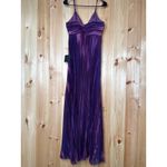 Lulus NWT  Lovely Boldness Purple Multi Watercolor Pleated Maxi Dress Prom Sz XL Photo 3