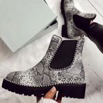 Snakeskin Boot Black Size 7 Photo 0