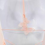 For Love & Lemons Beckett Lace Sheer Butterfly Sequin Bodysuit Maxi Dress Pink Photo 14