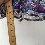 Athleta  Shorts Womens 4 Purple Floral Drawstring Running Activewear‎ Lightweight Photo 4