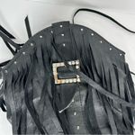 Dingo Vintage  Black leather Fringe Western Boots 7.5 Photo 10