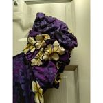 Hilo Hattie Vintage Size Small Purple Hibiscus Puff Sleeve Hawaiian MuuMuu Dress Photo 3