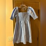 Hill House  Athena Nap Dress in Light Blue Glitter Check Photo 5