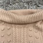 Rachel Parcell Pink Smoke Cable and Bobble Turtleneck Medium M Photo 2