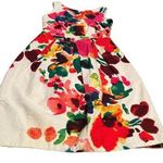 Eliza J bold watercolor floral print sleeveless dress, size XS. Photo 0