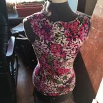 CAbi XS drape front/twist floral sleeveless blouse Photo 1