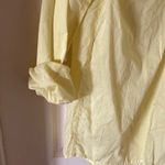 Gap  Yellow Half Button Down Shirt Oxford Popover Yellow Lightweight Summer Small Photo 4