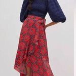 Anthropologie Liv Lee Ruffled Wrap Maxi Skirt NEW Size Small Photo 0