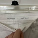 Old Navy  High Rise Super Skinny White Denim Jeans Size 4 Photo 3