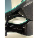 Green Satin Stiletto Heels with Novelty Charm Embellishments Size 7.5 Photo 5