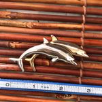 LCI Vintage Dolphin Brooch Pin Silver & Gold Tone Photo 4