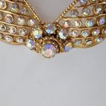 Vintage 90s Maximalist Shoe Clips Aurora Borealis Bow Butterfly Bug Rhinestones Blue Photo 4