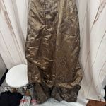 Gunne Sax Jessica McClintock Women’s 7 Black Metallic Gold Dress Gown Photo 4