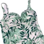 None Green tropical one piece swimsuit padded Photo 0