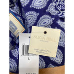 Bell  NWT Rey Beaded Border Print Top in Blue Multi Size L Photo 8