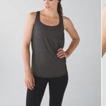 Lululemon  Wild Tank Size 8 Heathered Black Strappy Back Sports Bra Photo 1